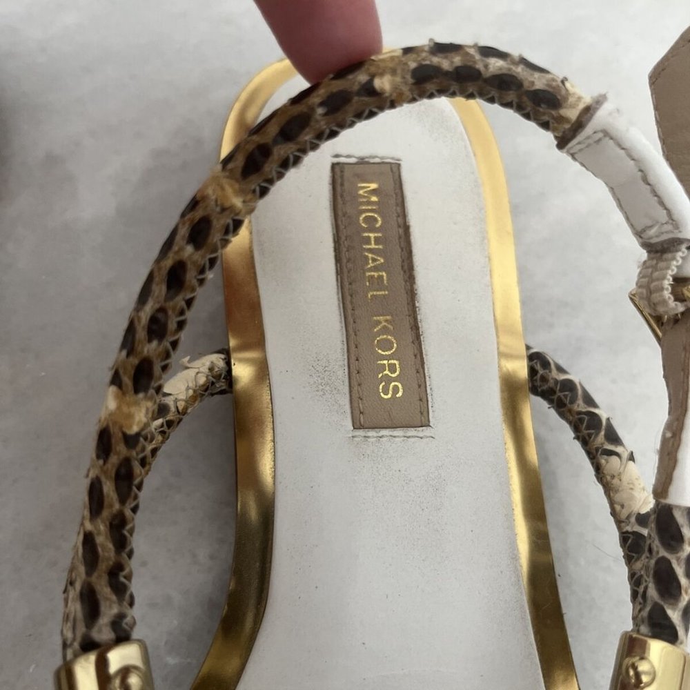 Michael Kors Python Snakeskin Thong Sandals Flats… - image 2